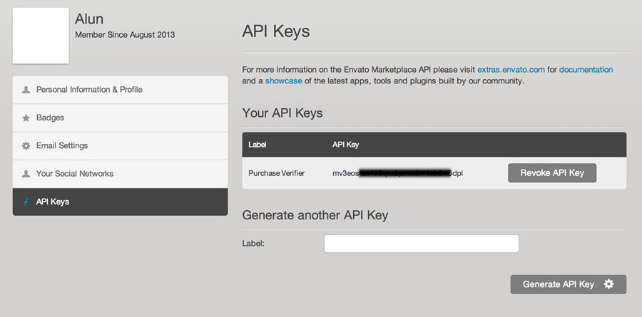 Getting API key