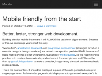 Mobile WordPress Theme