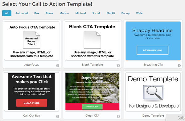 Call-to-Action-Templates in WordPress