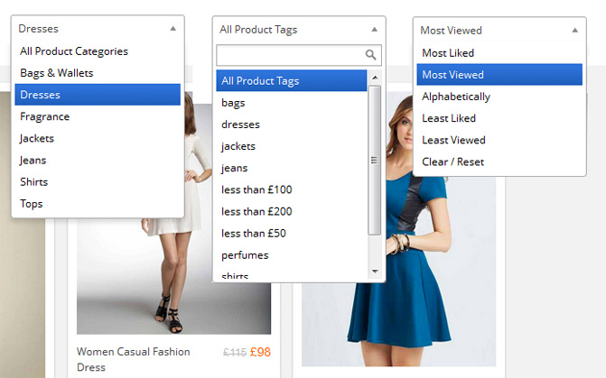 Grid-FX-WooCommerce Product Selection