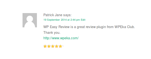 WP Easy Review, WordPress plugin, WordPress review plugin