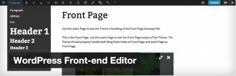 front page editor first look