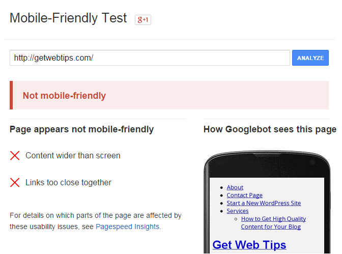 Responsive Testing Tools Google Mobile-Friendly Test
