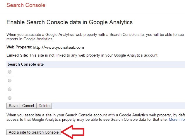 Add a Site In Google Webmaster Console