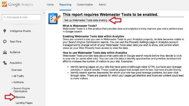 Google Webmaster Tools Integration