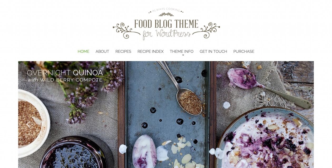 Food Blog WordPress theme