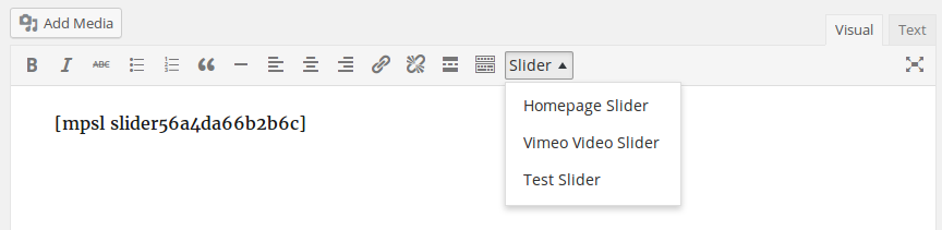 MotoPress Slider - Add Slider Shortcode