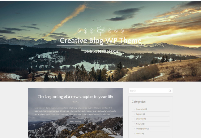 WP Theme for Bloggers - web design tools