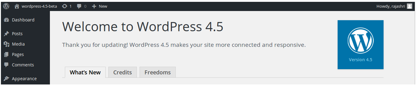 WordPress4.5