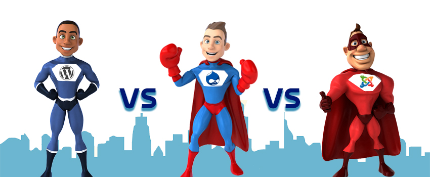 WordPress vs Drupal vs Joomla