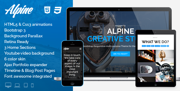 Best One Page WordPress Themes | Alpine