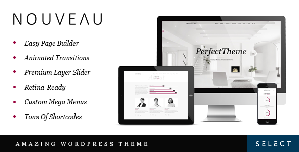 Best One Page WordPress Themes | Nouveau