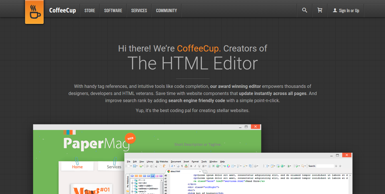 coffeecup website builder
