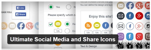 wordpress plugins that improve website usability - Ultimate Social Media and Share Icons