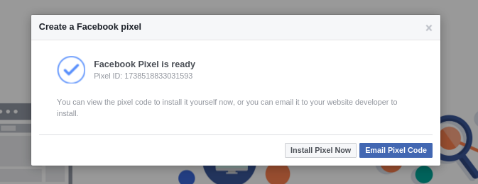 facebook pixel created