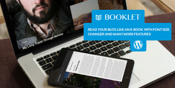 best personal blog wordpress themes - booklet