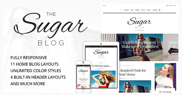 best personal blog wordpress themes - sugarblog