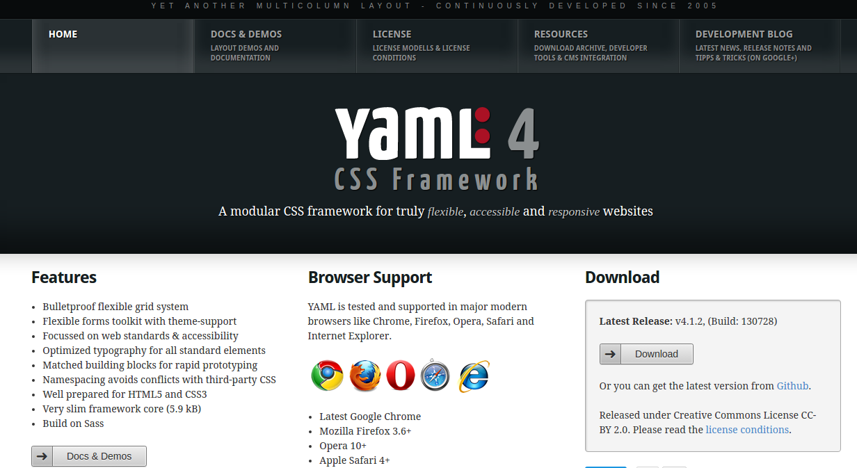 best CSS3 frameworks 2016 - yaml