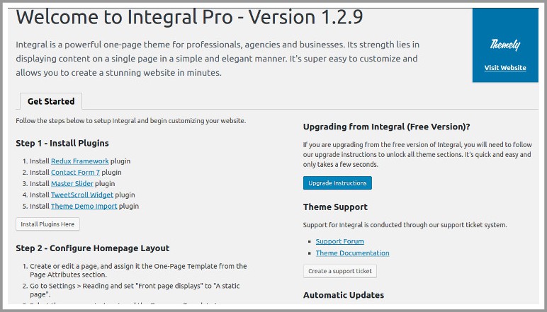 integral pro required plugins
