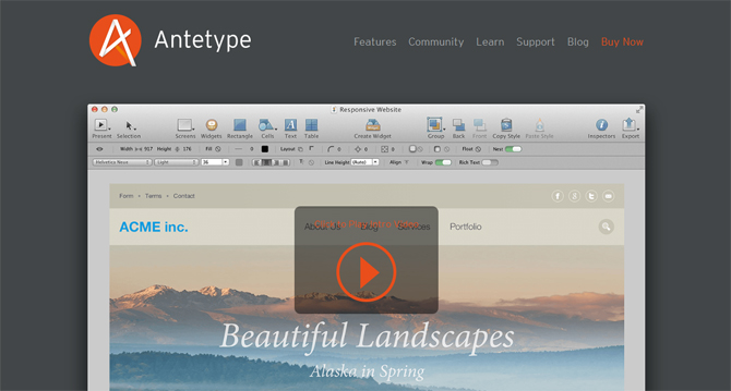 Antetype - Web Design Tools