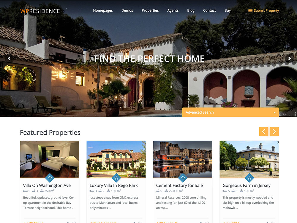 WP Residence | Real Estate WordPress Themes