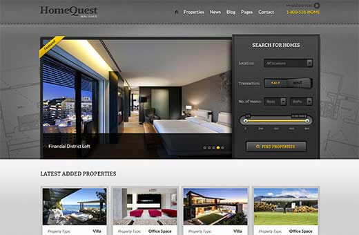Home Quest | Real Estate WordPress Themes