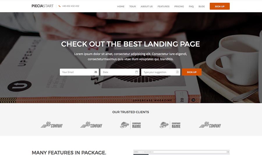 Landing Page WordPress Themes | Piecia
