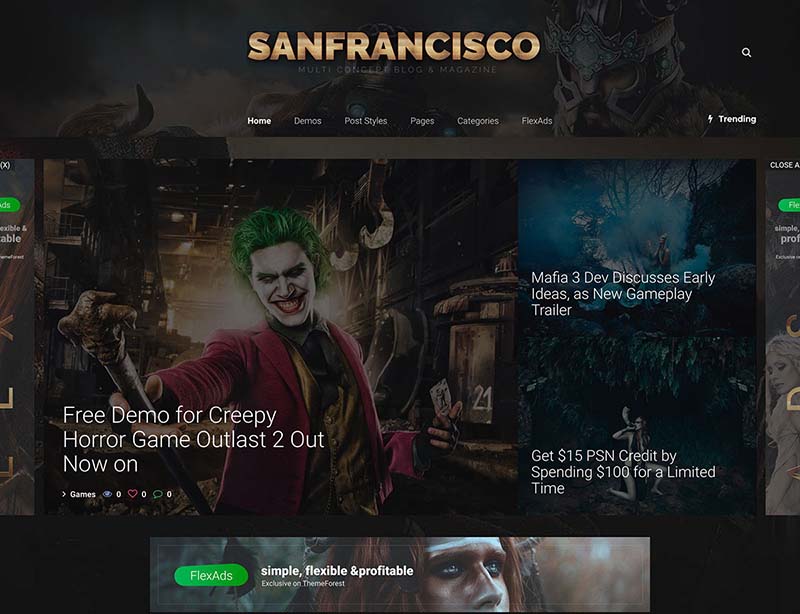 Best WordPress Gaming Themes 2017 | SanFrancisco
