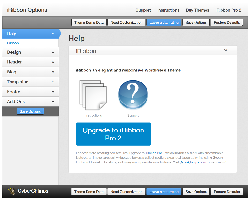 iRibbon – Free Retro WordPress Theme