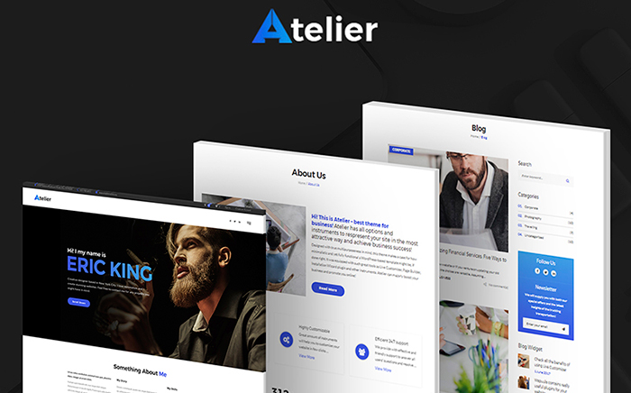 Atelier Design & Photography Template WordPress Theme