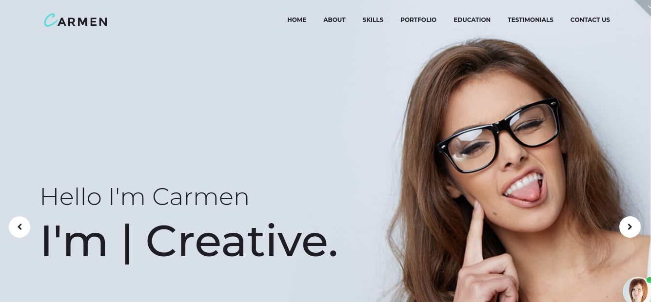 Carmen Design Portfolio WordPress Theme