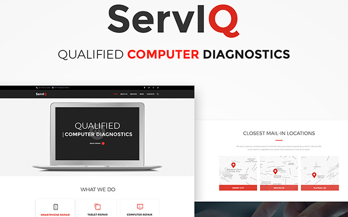 ServIQ Computer Repair Services WordPress Theme