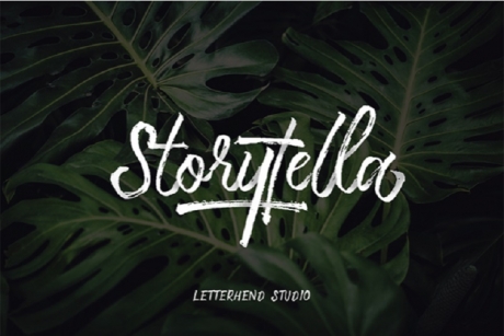 storytella-free-brush-font