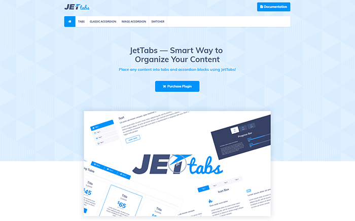 JetTabs - Tabs and Accordions for Elementor Page Builder WordPress Plugin