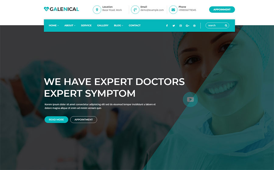 Galenical - Medical & Health Service WordPress Theme