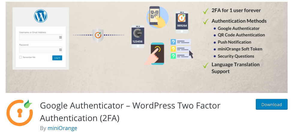 Google Authenticator WordPress security plugins