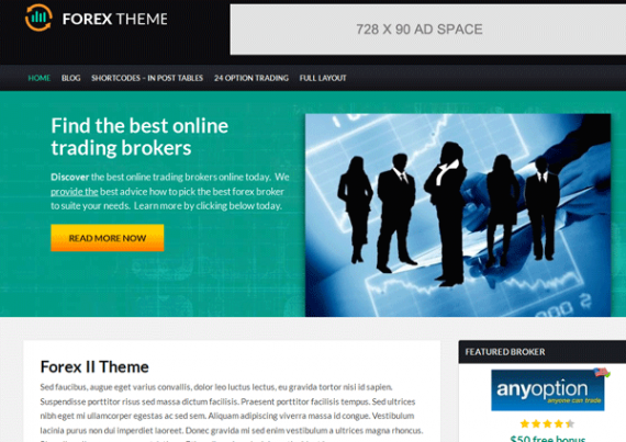 forex website theme