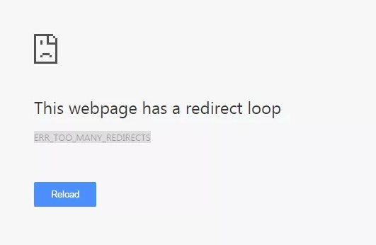 too many redirects