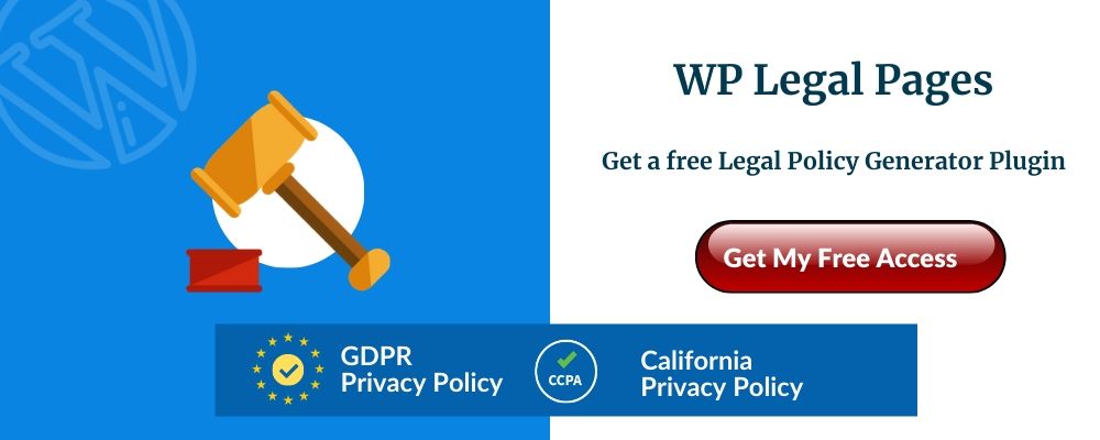 WP Legal Pages Banner