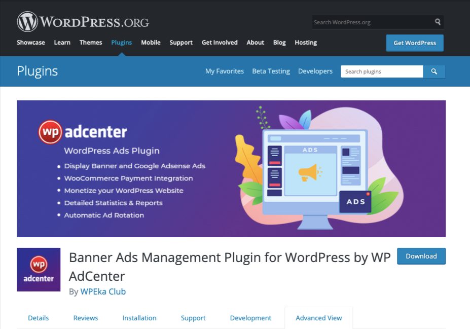 WP AdCenter WordPress Ads plugin
