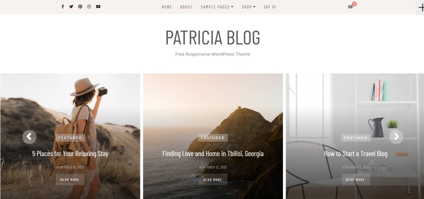Patricia Blog WordPress theme