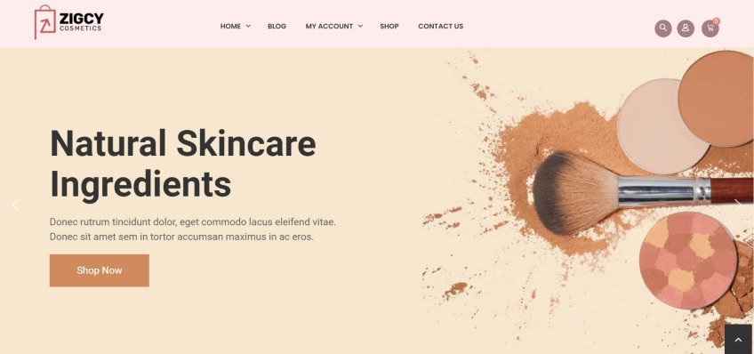 Zigcy Cosmetics WordPress theme