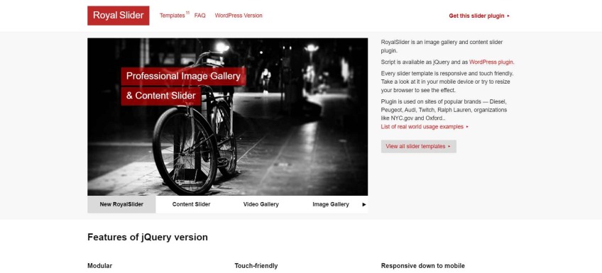 RoyalSlider - Touch Content Slider for WordPress