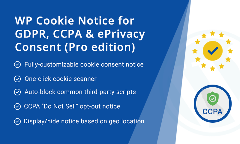 GDPR cookie consent plugin