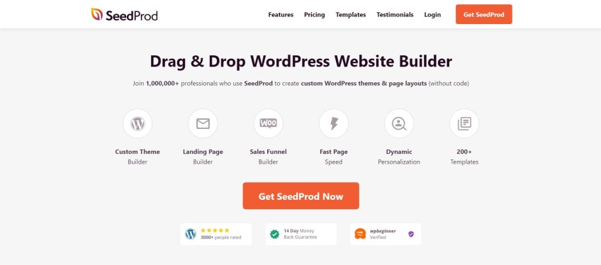 SeedProd- Best Drag Drop WordPress Website Builder